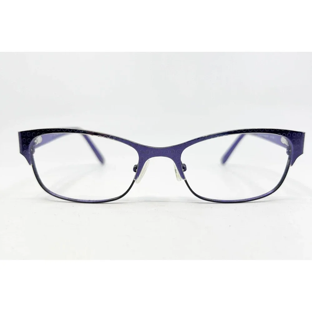 IIM Equipment Eyeglass Frames Womens Purple Polka Dot Detailed 51-17-135